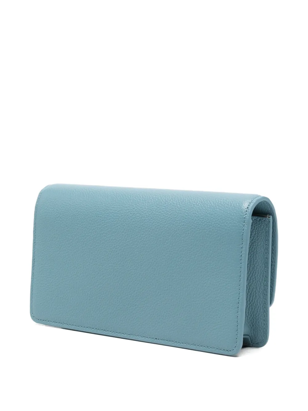 Emporio Armani Leren clutch met ketting Blauw