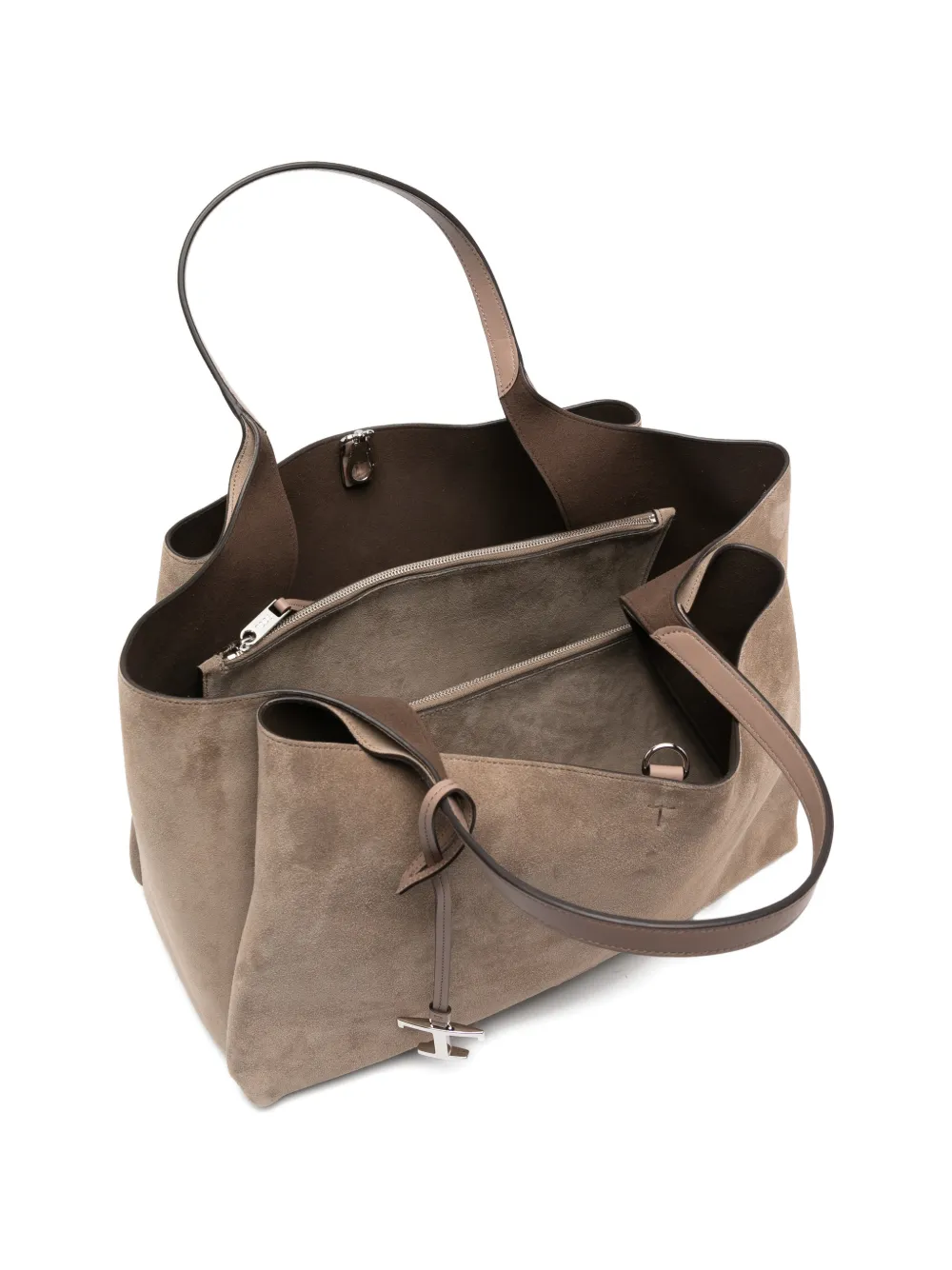 Tod's Shopper met T-logobedel Beige
