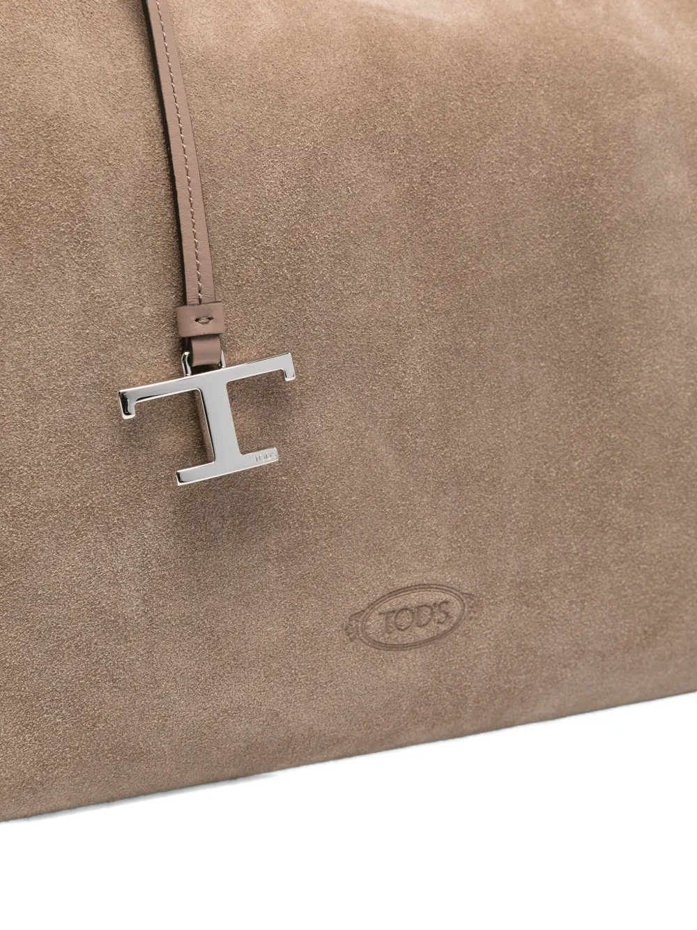 Tod's Shopper met T-logobedel Beige