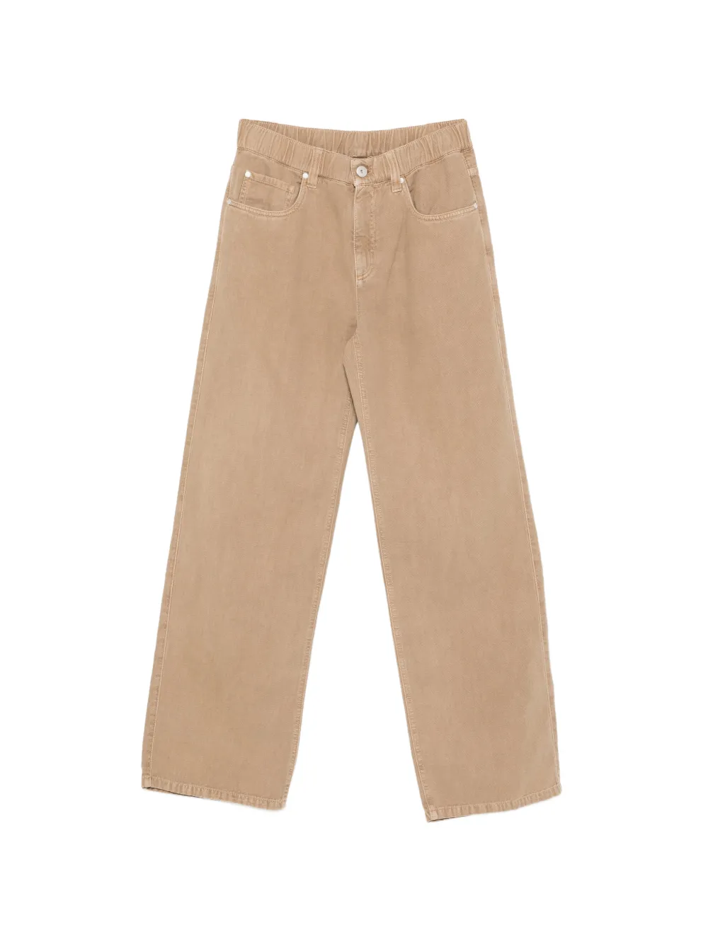 Brunello Cucinelli elasticated-waistband trousers - Marrone