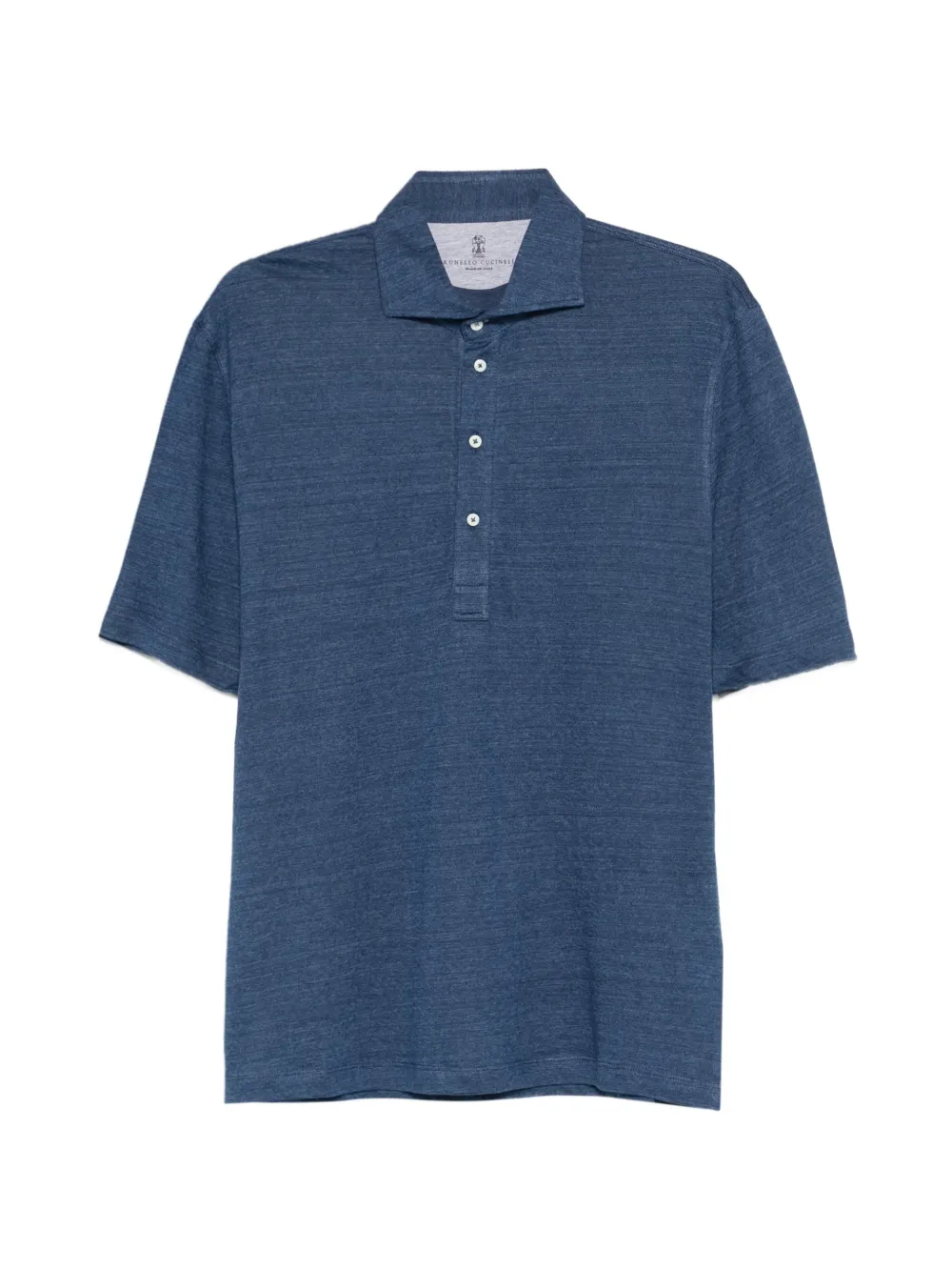Brunello Cucinelli buttoned polo shirt - Blu