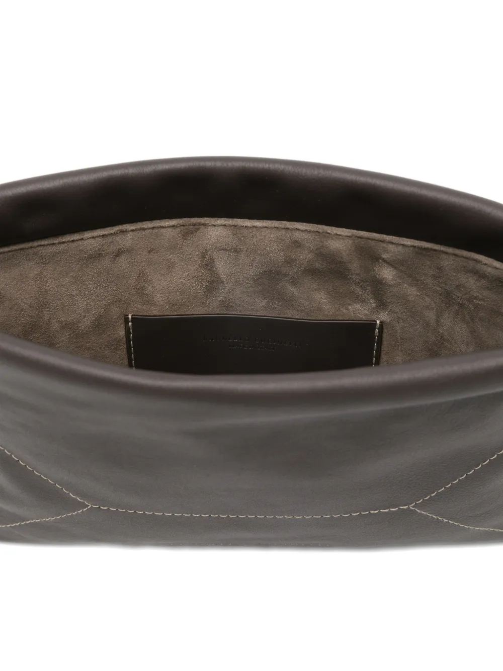 Brunello Cucinelli Schoudertas met stiksel Grijs