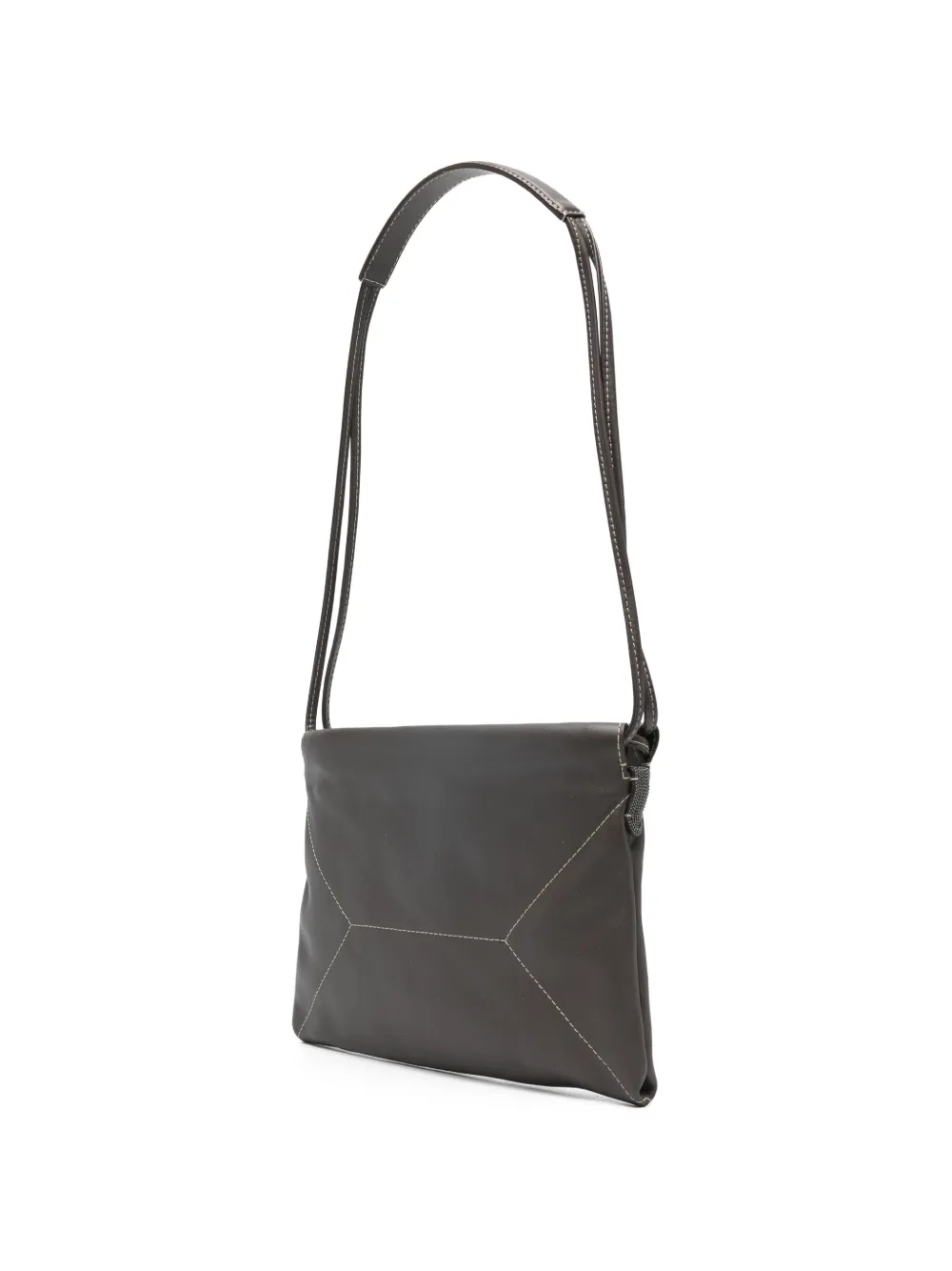 Brunello Cucinelli Schoudertas met stiksel Grijs