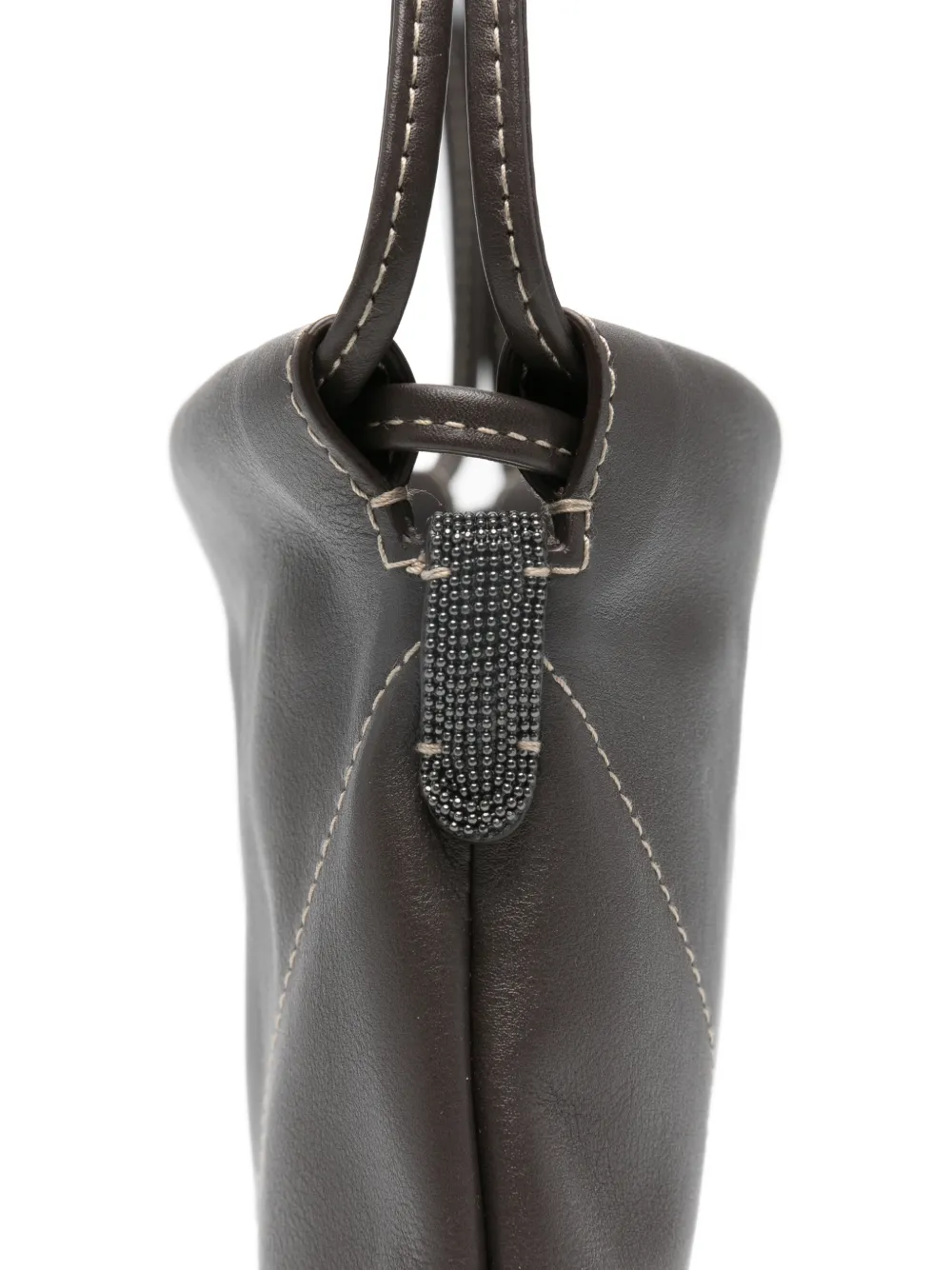 Brunello Cucinelli Schoudertas met stiksel Grijs