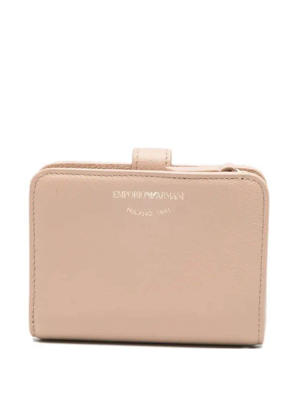 Emporio Armani Leather Wallet in Neutrals