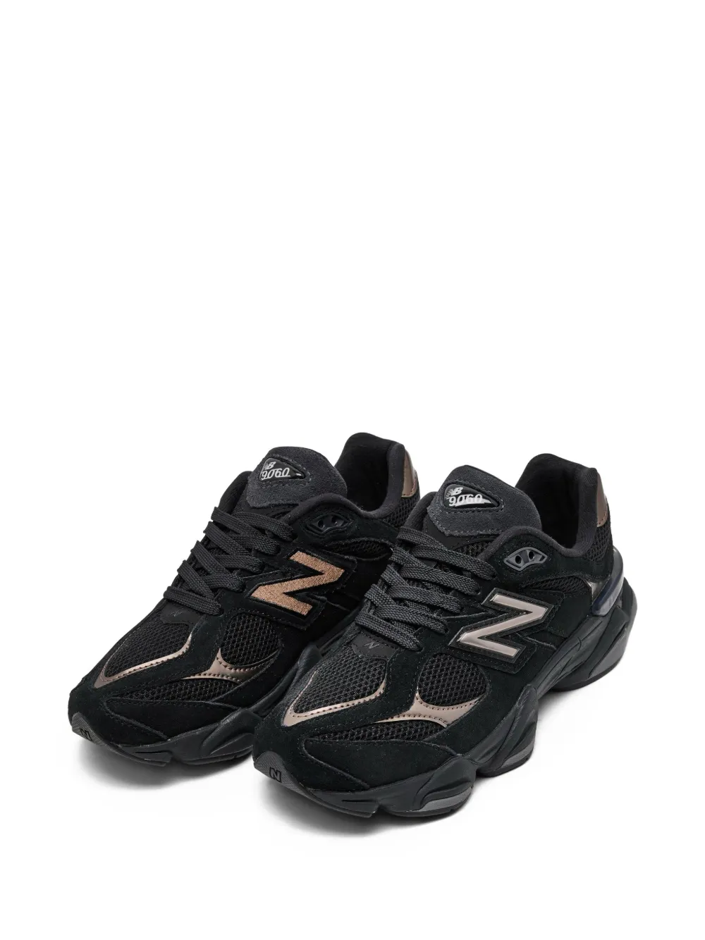 New Balance Kids 9060 GS overlay sneakers - Nero