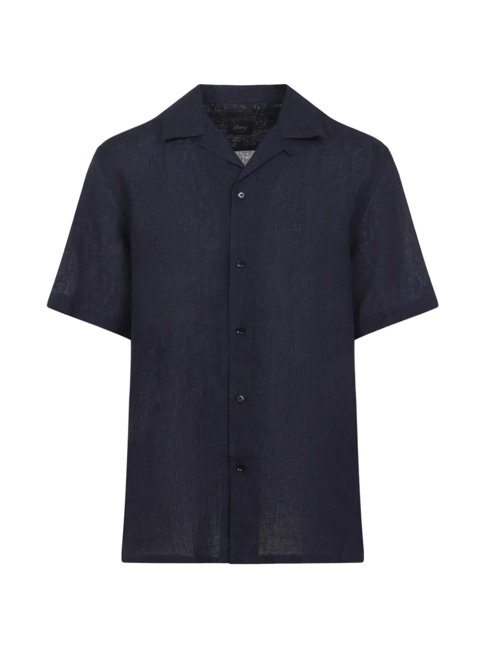 Brioni short-sleeve linen shirt - Blue