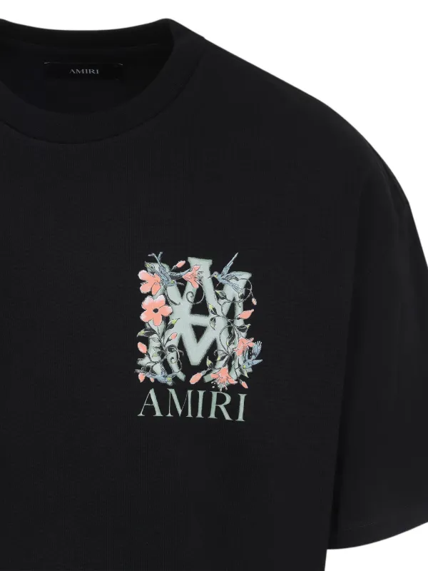 AMIRI フローラル Tシャツ | ブラック | FARFETCH JP