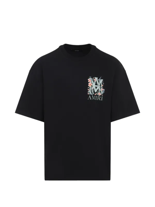 AMIRI フローラル Tシャツ | ブラック | FARFETCH JP