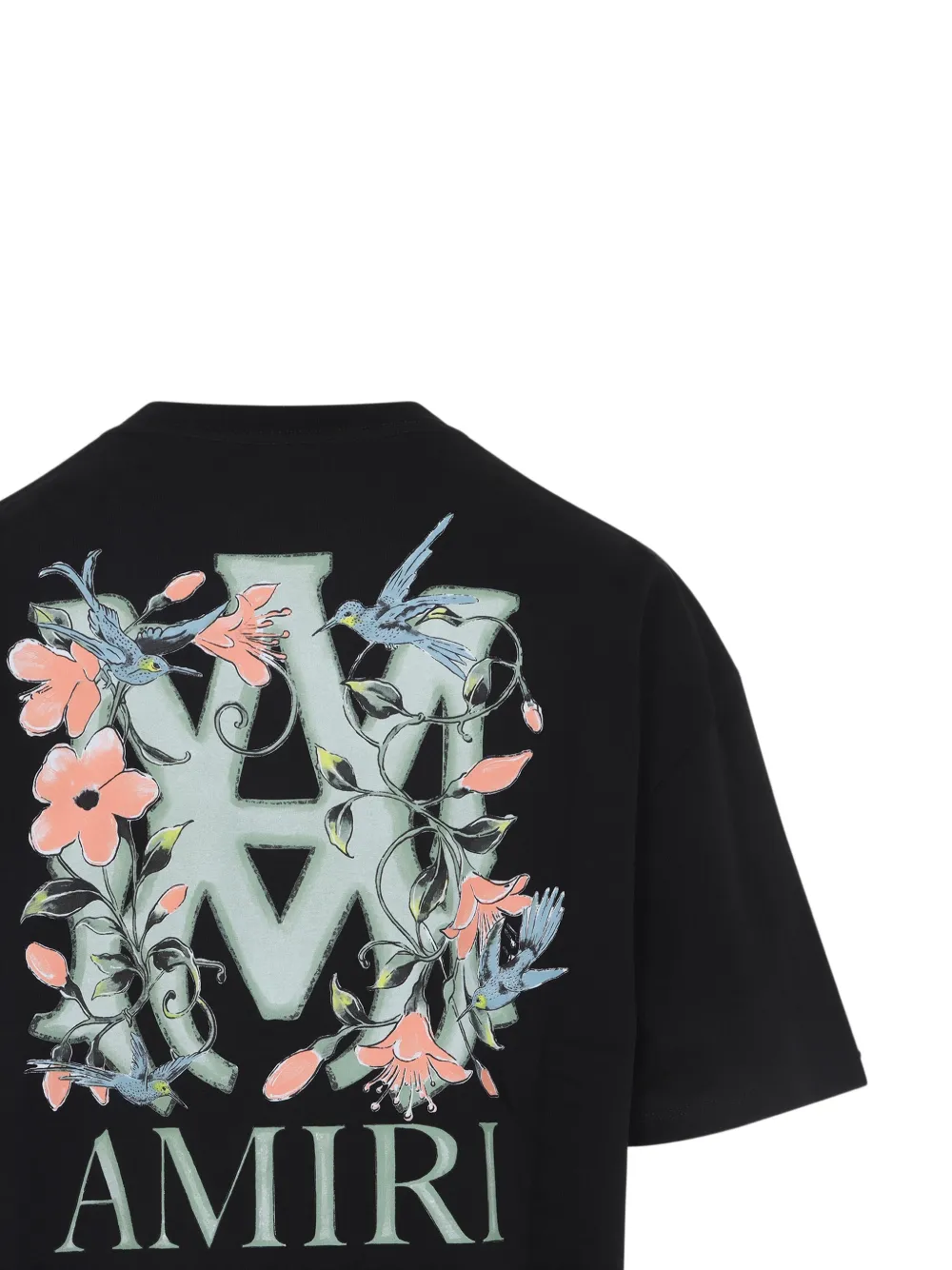  Amiri Floral Logo-print T-shirt - Black 