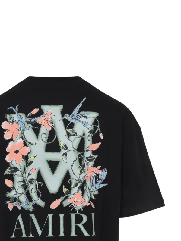 AMIRI フローラル Tシャツ | ブラック | FARFETCH JP