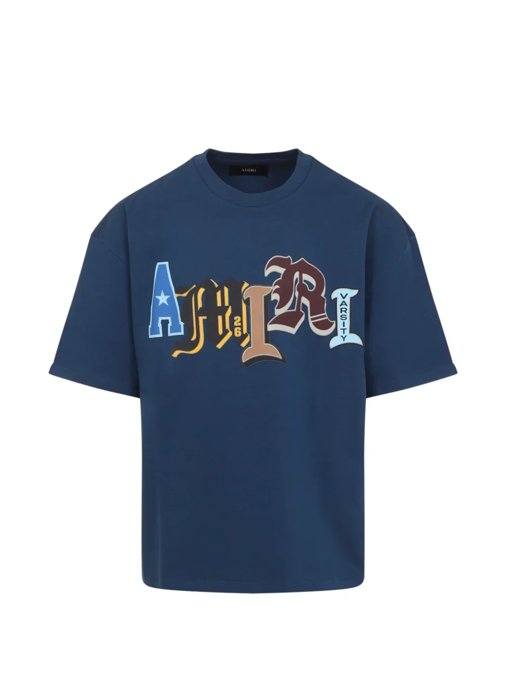 AMIRI logo-appliqué T-shirt - Blu