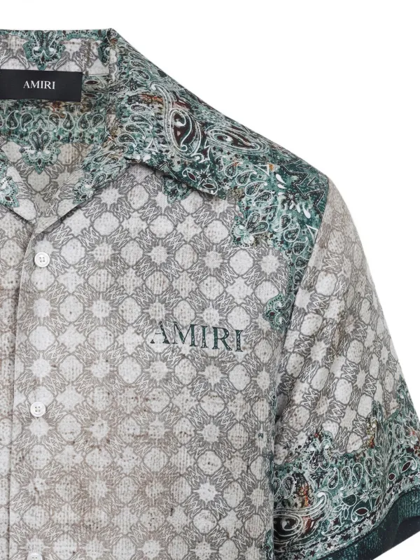 AMIRI Patterned Silk Shirt | Neutrals | FARFETCH