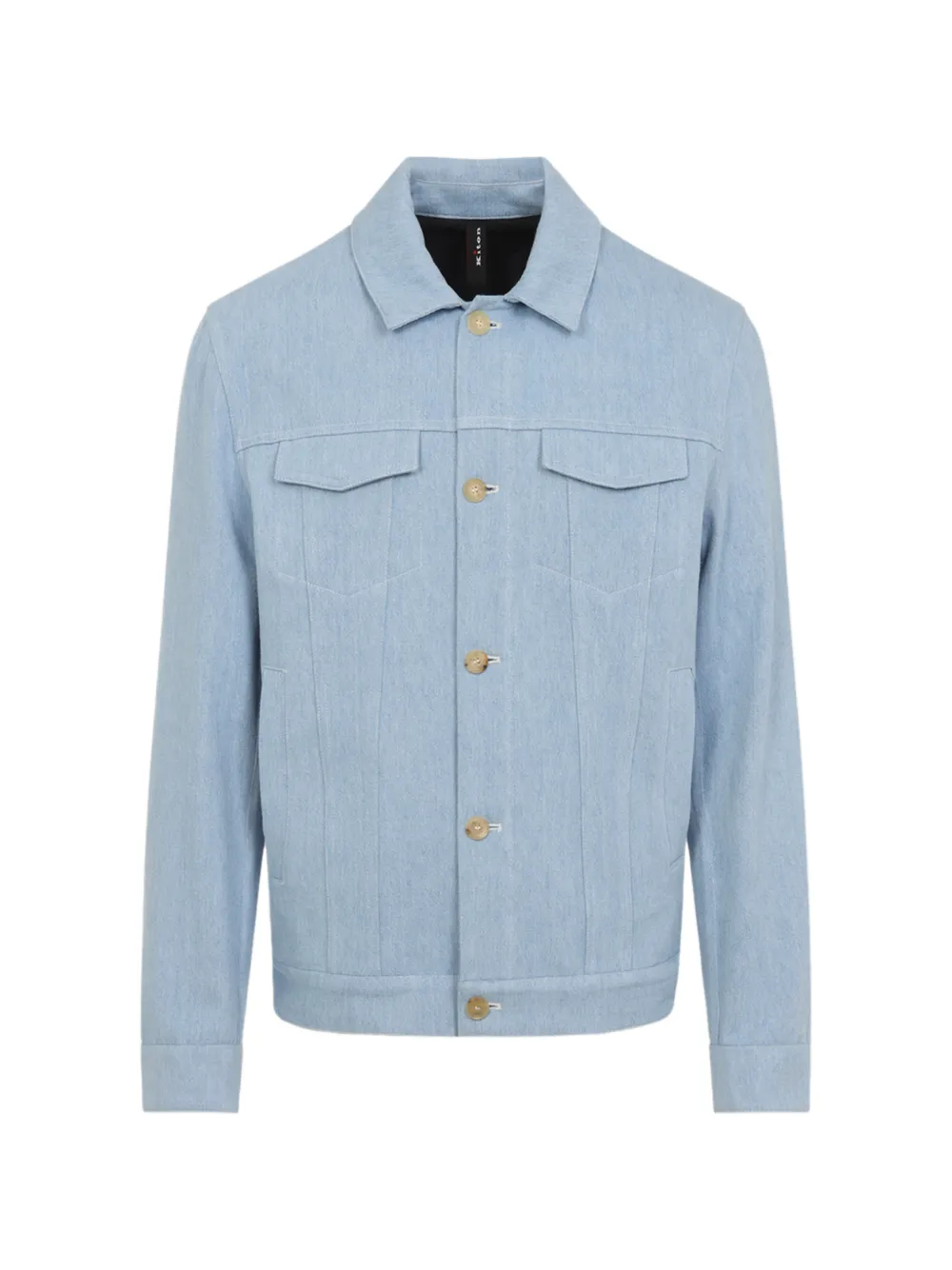 Kiton pocket button cotton jacket - Blu