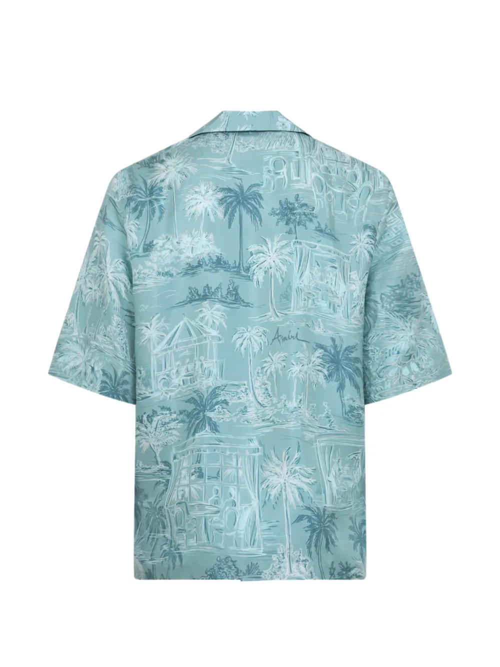  Amiri Printed Silk Shirt - Blue 