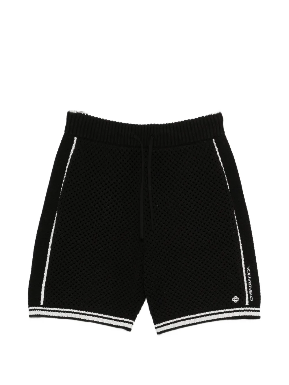 Casablanca trim logo shorts - Nero