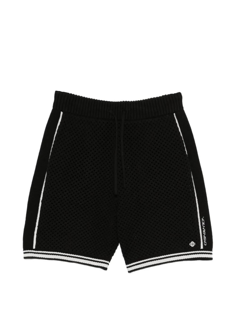 Casablanca trim logo shorts - Nero