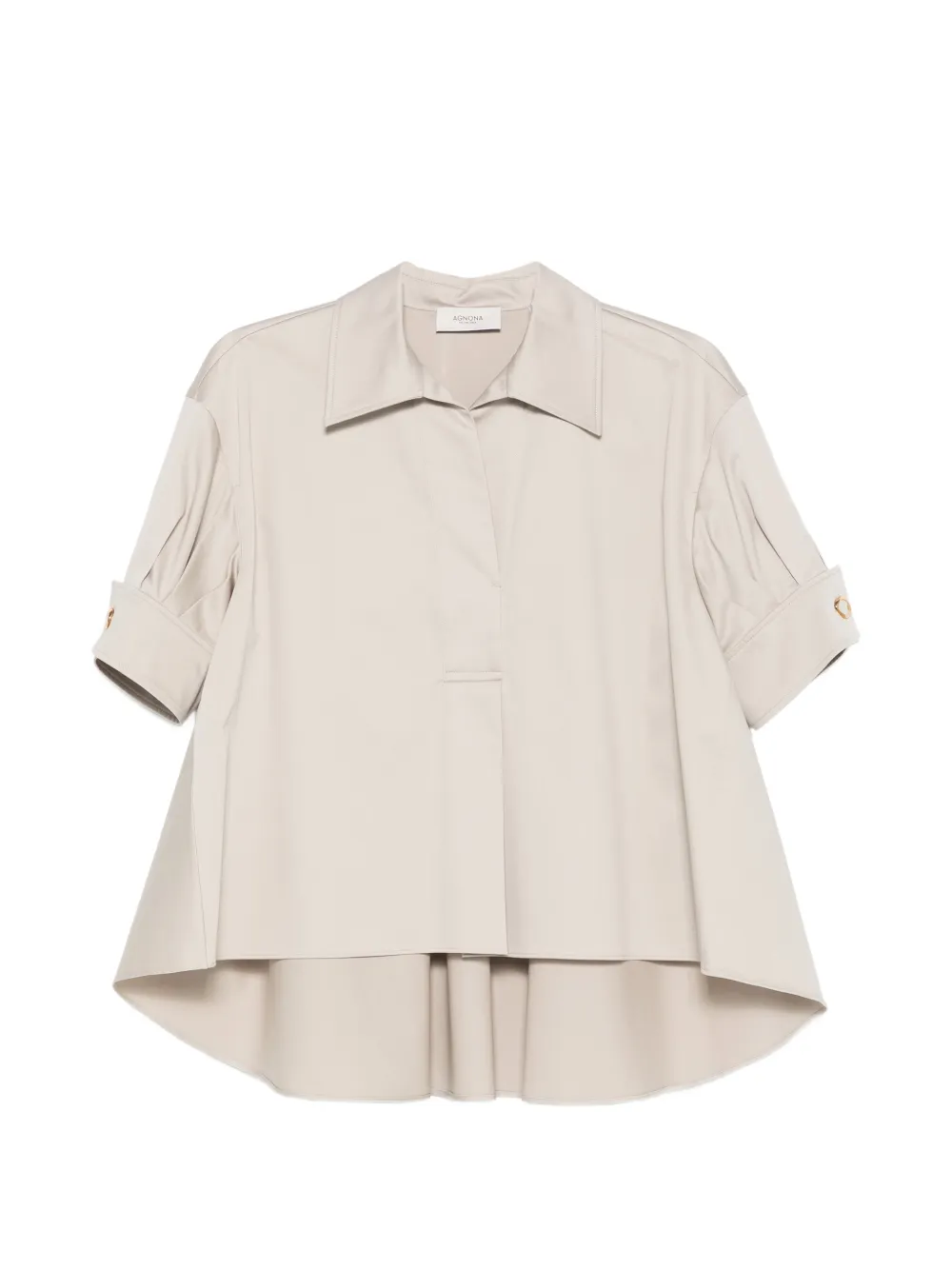 Agnona pleated blouse - Toni neutri