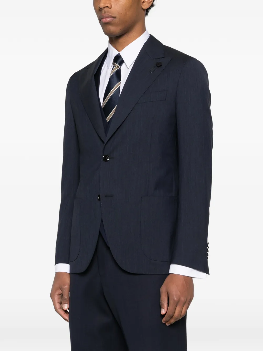 Button Pin Virgin-Wool Jacket