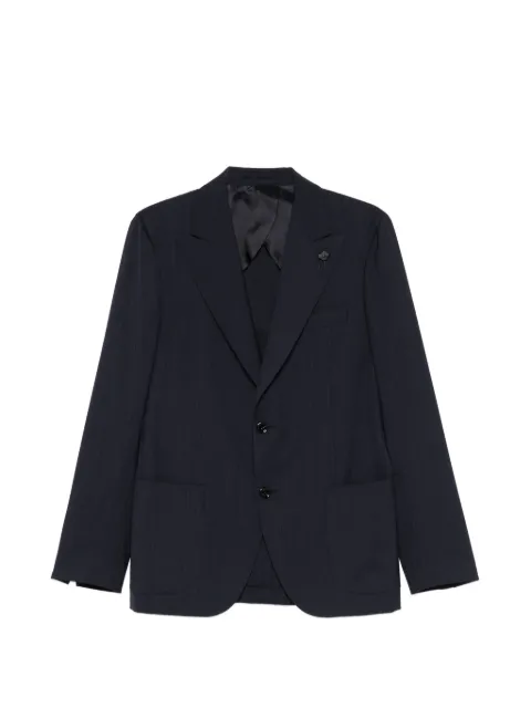 Lardini button pin virgin-wool jacket