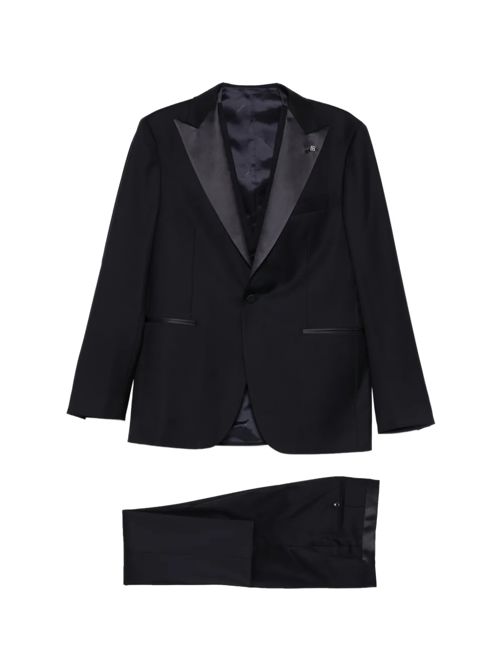 Tagliatore shawl collar single-breasted suit (set of three) - Blu