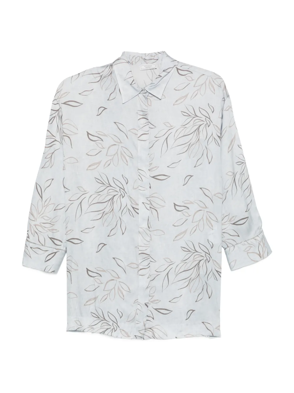 Peserico floral-print shirt - Blau