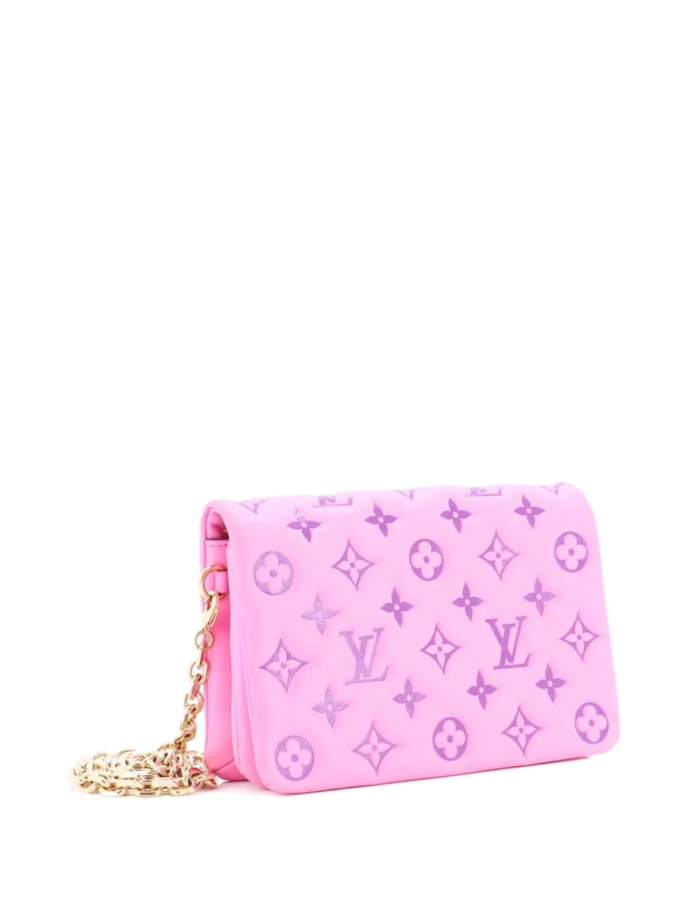 Coussin Pochette Monogram Embossed Lambskin Crossbody Bag