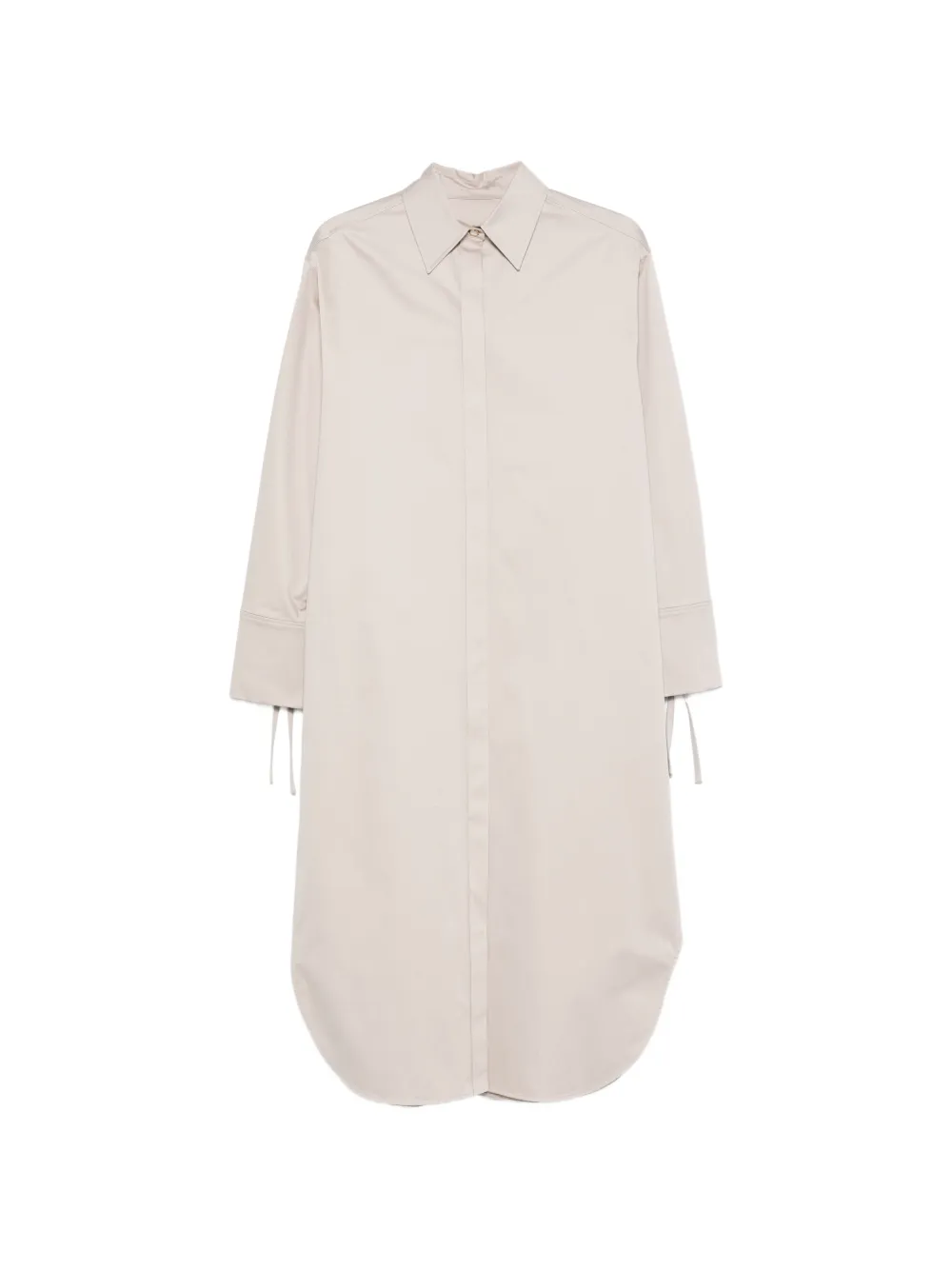 Agnona cuff-tie midi dress - Toni neutri