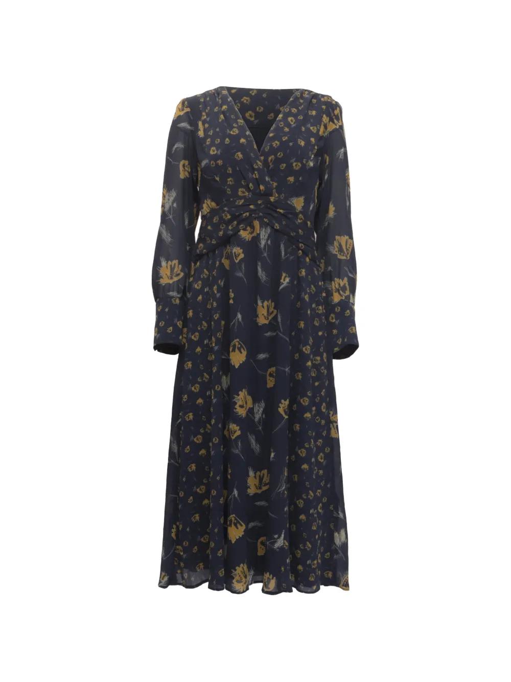 Ba&Sh Finaya floral-print long sleeve dress - Blu