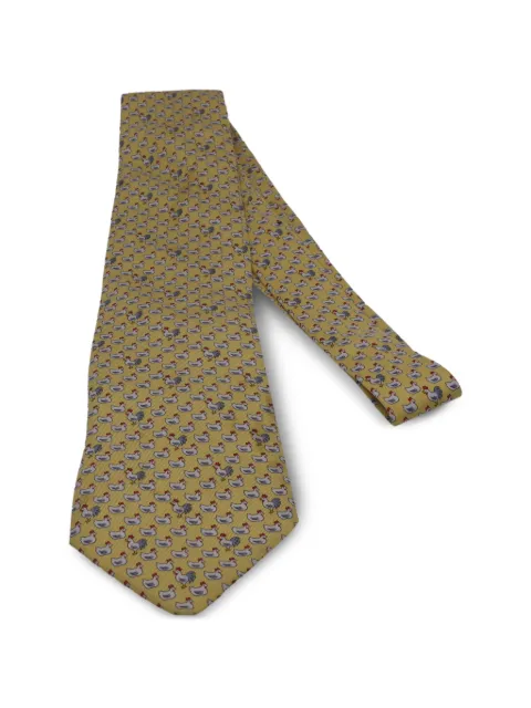 Hermès Pre-Owned rooster-print tie