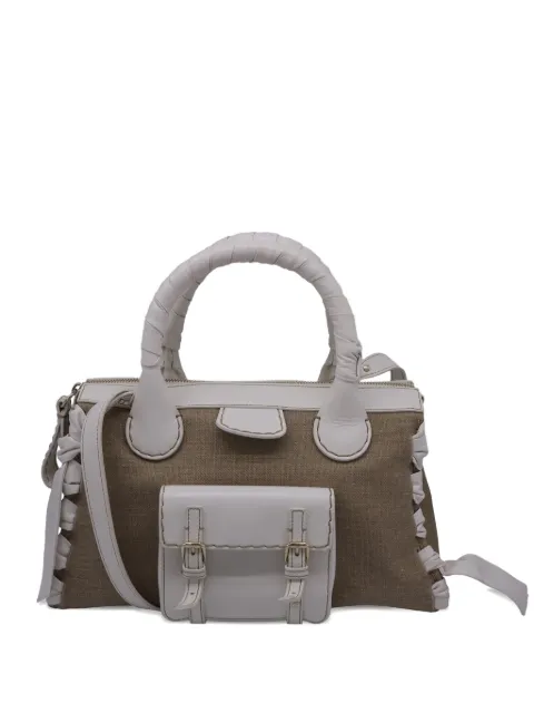 Chloé Vintage 2021 Medium Edith whipstitched tote bag