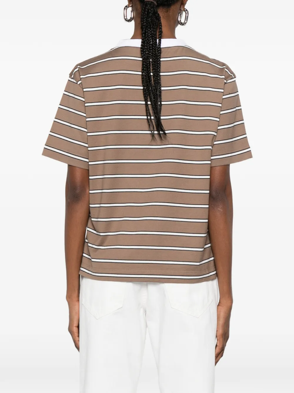 Brunello Cucinelli Gestreept T-shirt Beige
