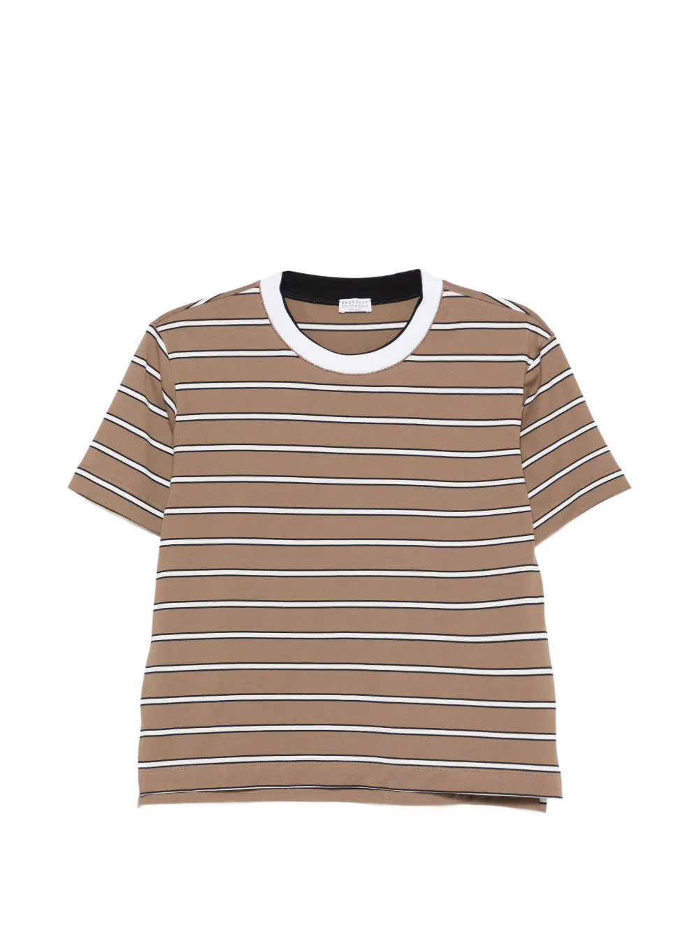 Brunello Cucinelli striped T-shirt - Marrone