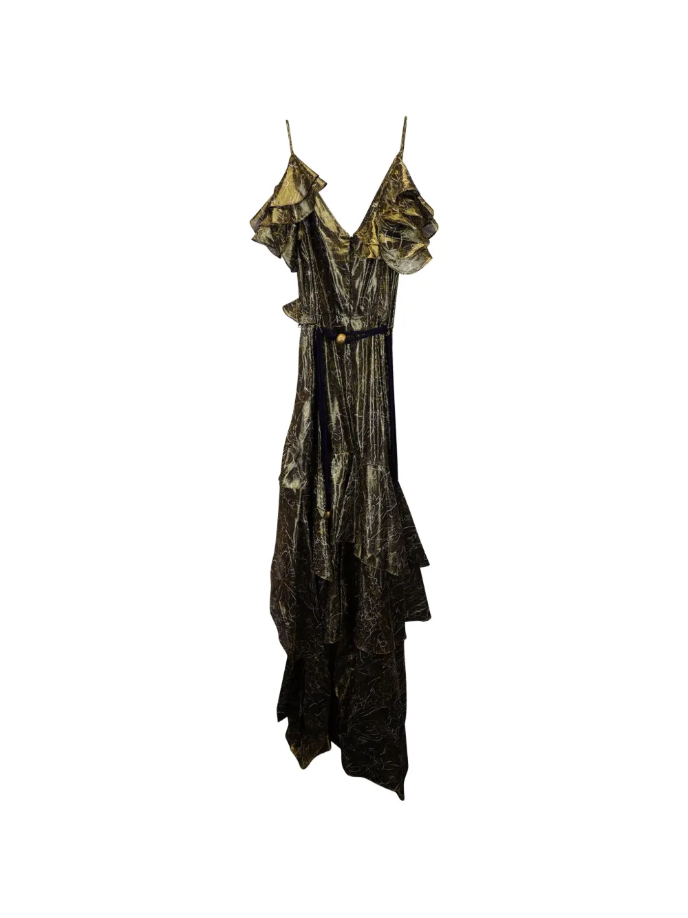 Peter Pilotto V-neck ruffled dress - Oro