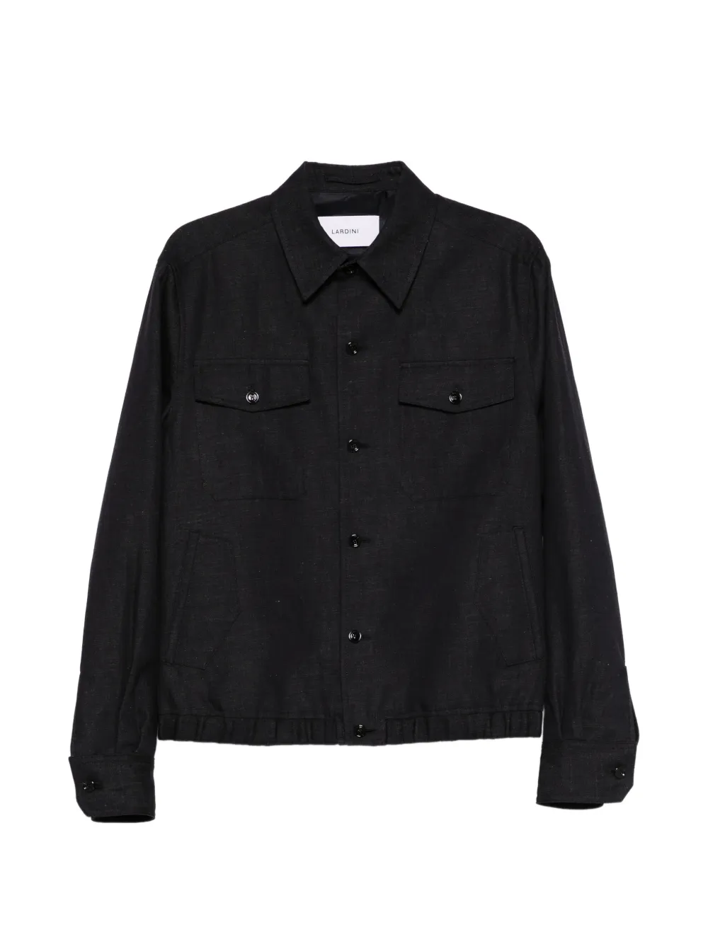 Lardini button pocket cotton jacket - Nero