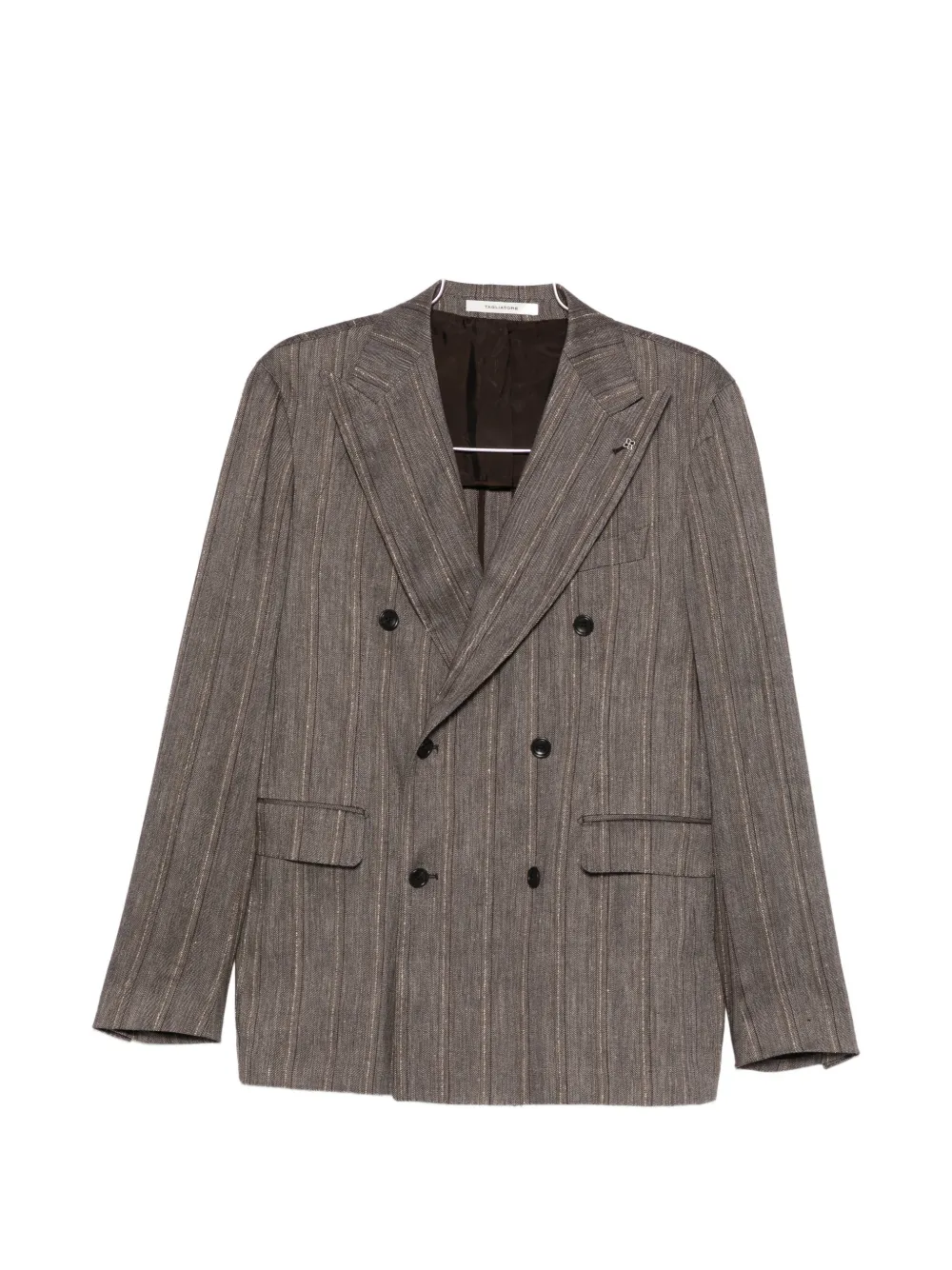 Tagliatore double-breasted striped-pattern suit - Grigio