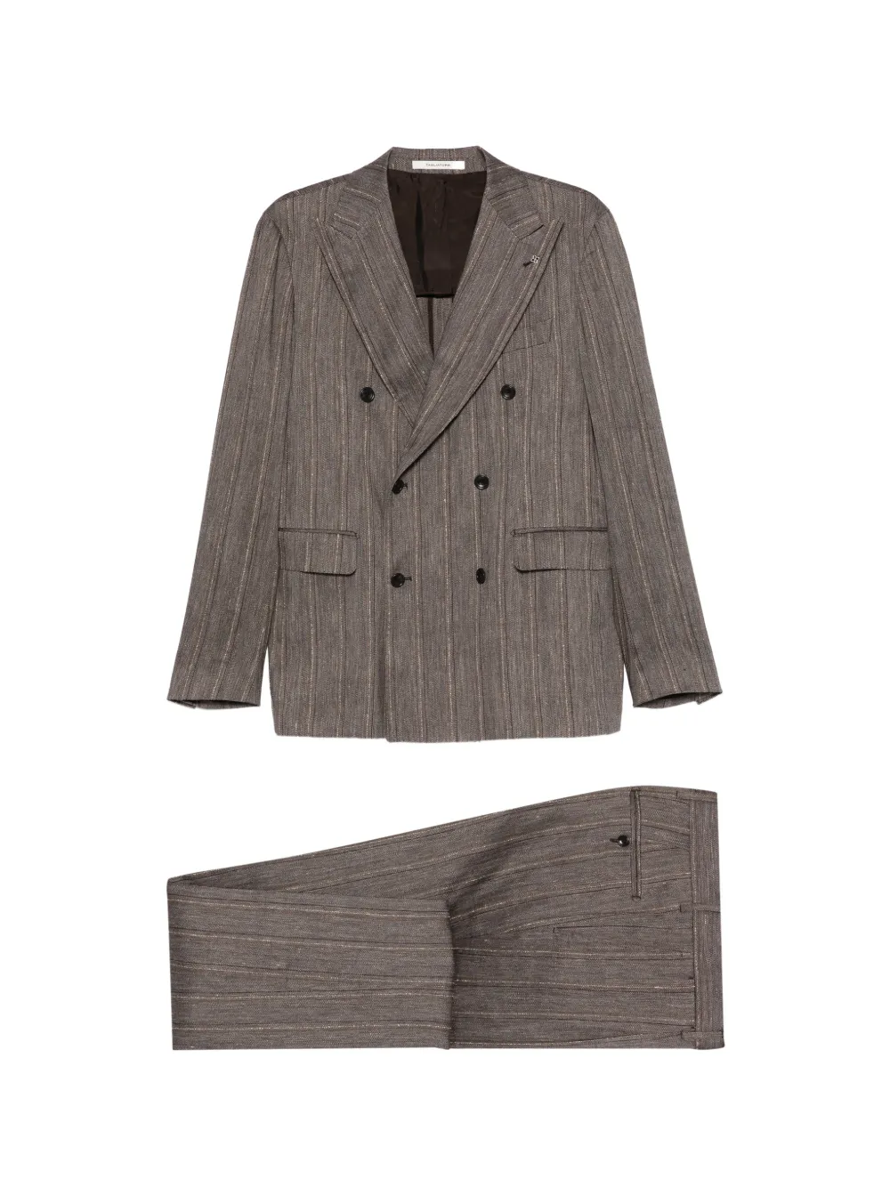 Tagliatore double-breasted striped-pattern suit - Grigio