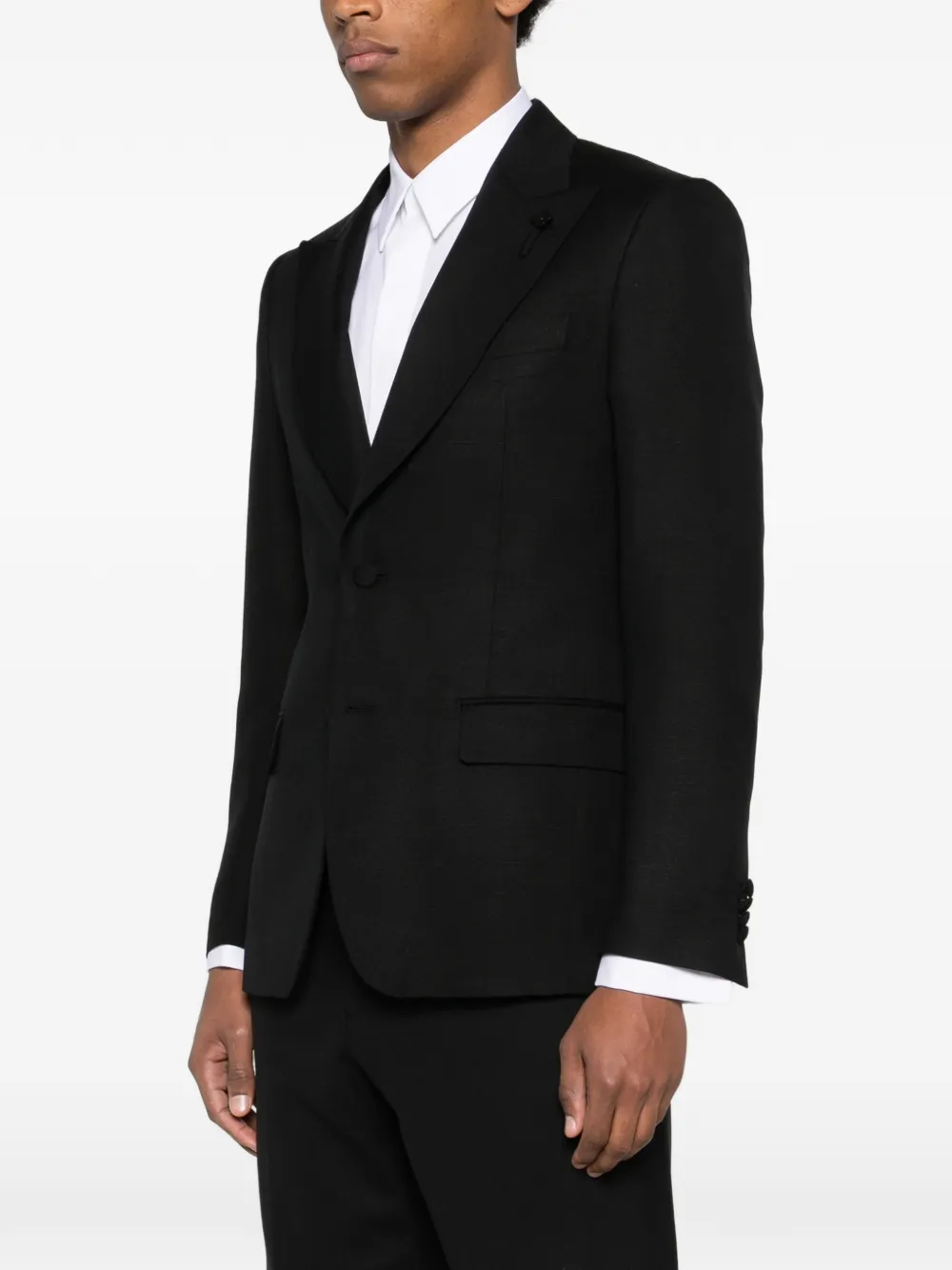  Lardini Peaked-lapel Jacket - Black 