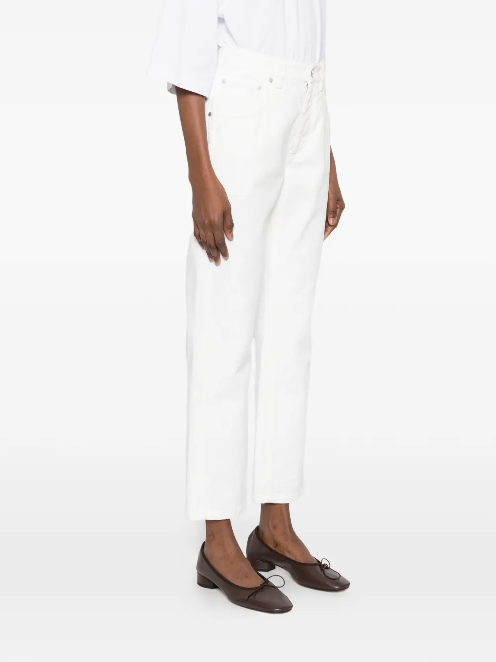 Brunello Cucinelli Jeans met knoopsluiting Wit