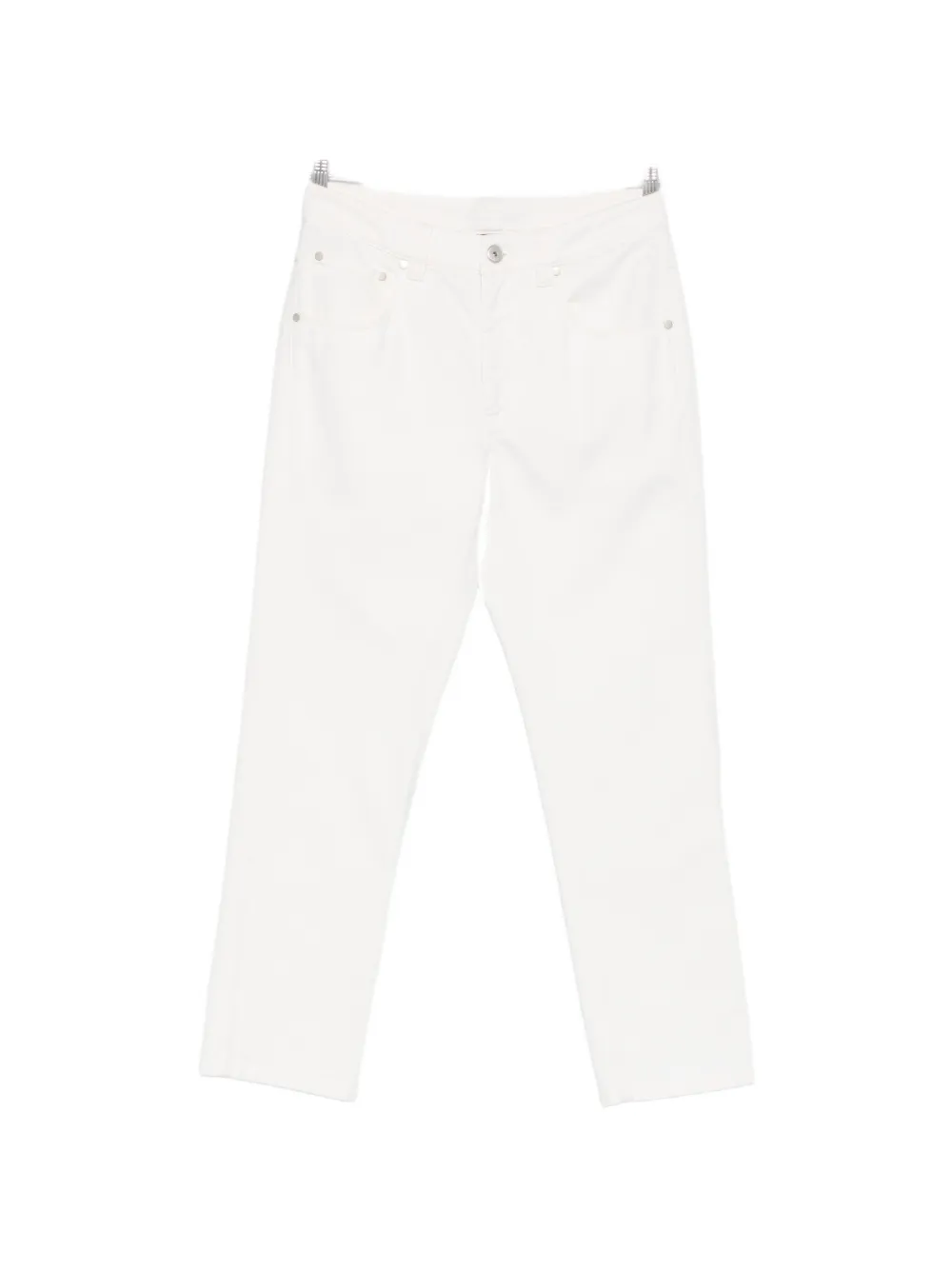 Brunello Cucinelli button-fastening jeans - Bianco