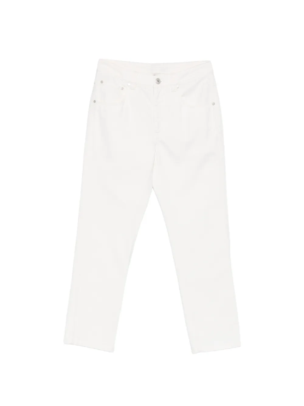 Brunello Cucinelli button-fastening jeans - Bianco