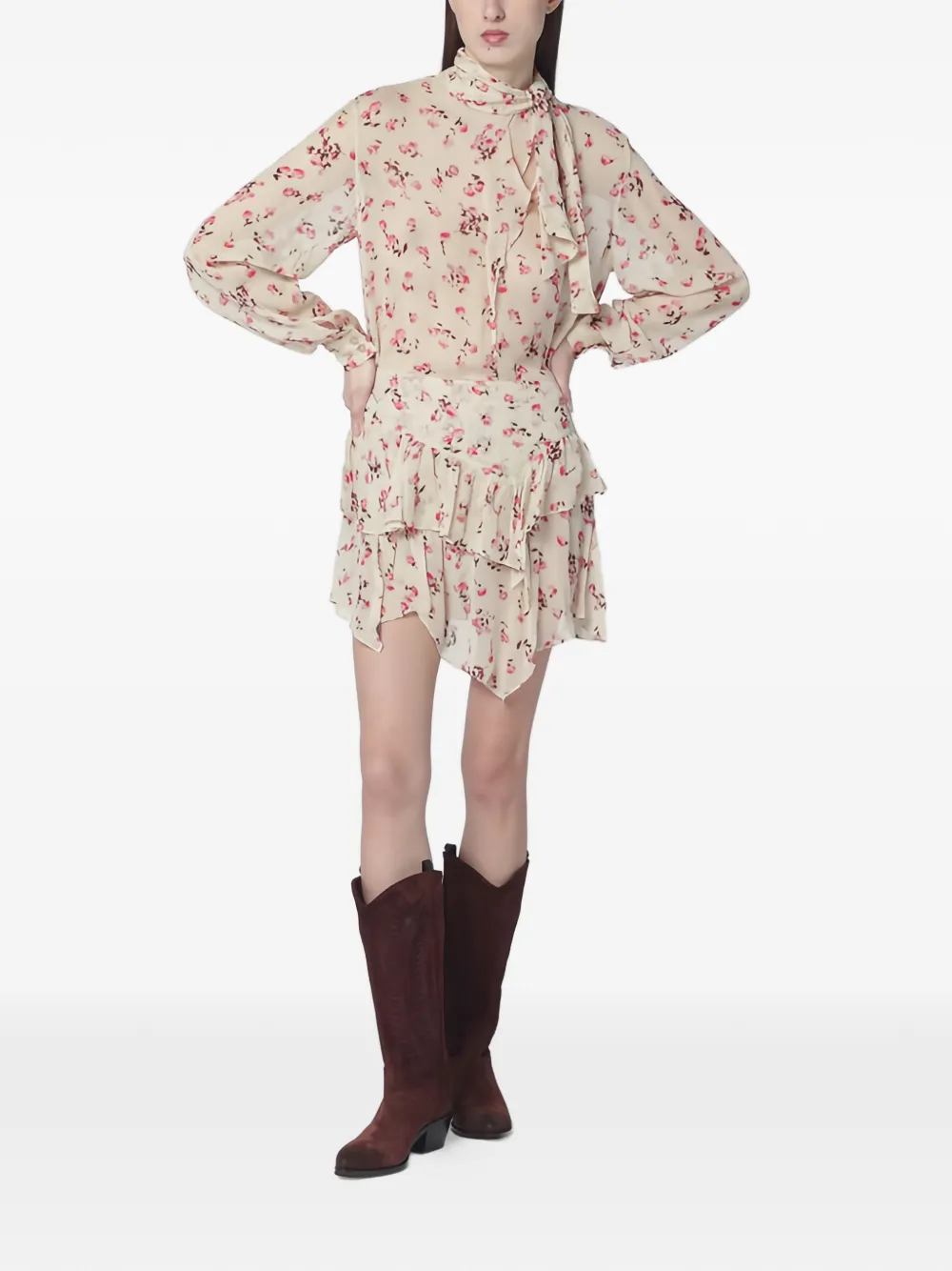 MARANT ÉTOILE floral-pattern blouse - Toni neutri