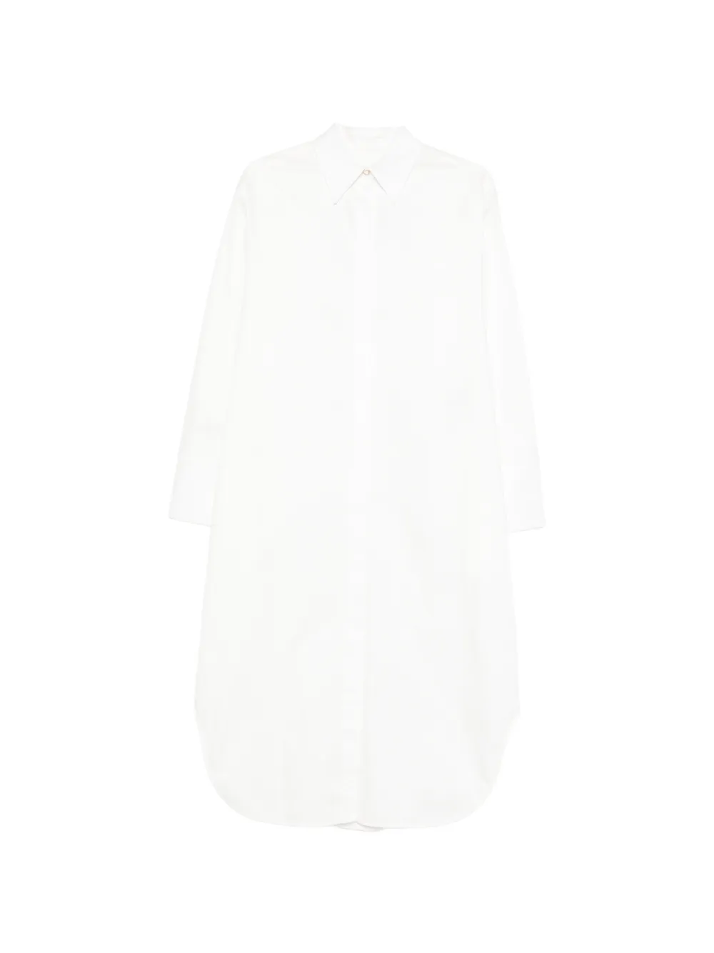 Agnona collared midi dress - Bianco