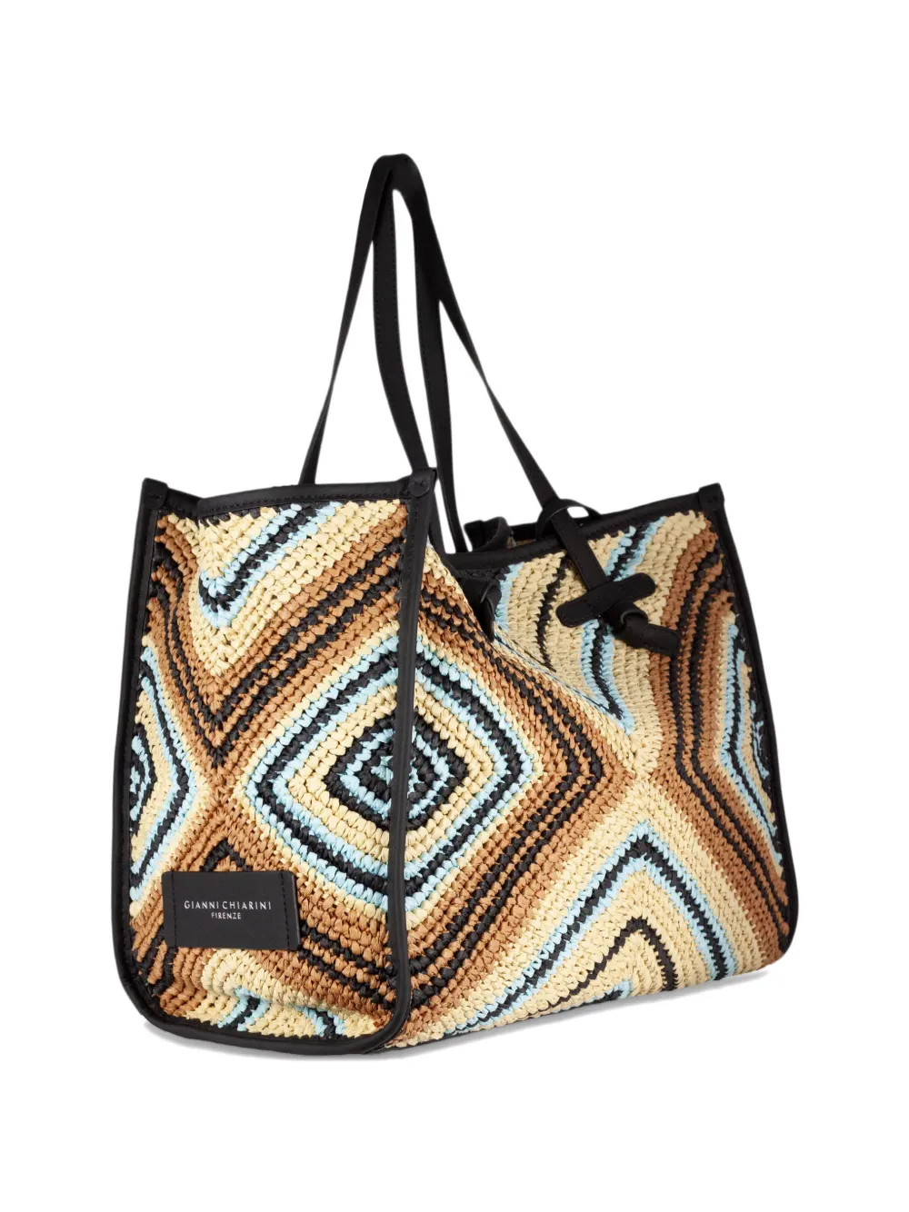 Marcella Woven Trimmed Tote Bag