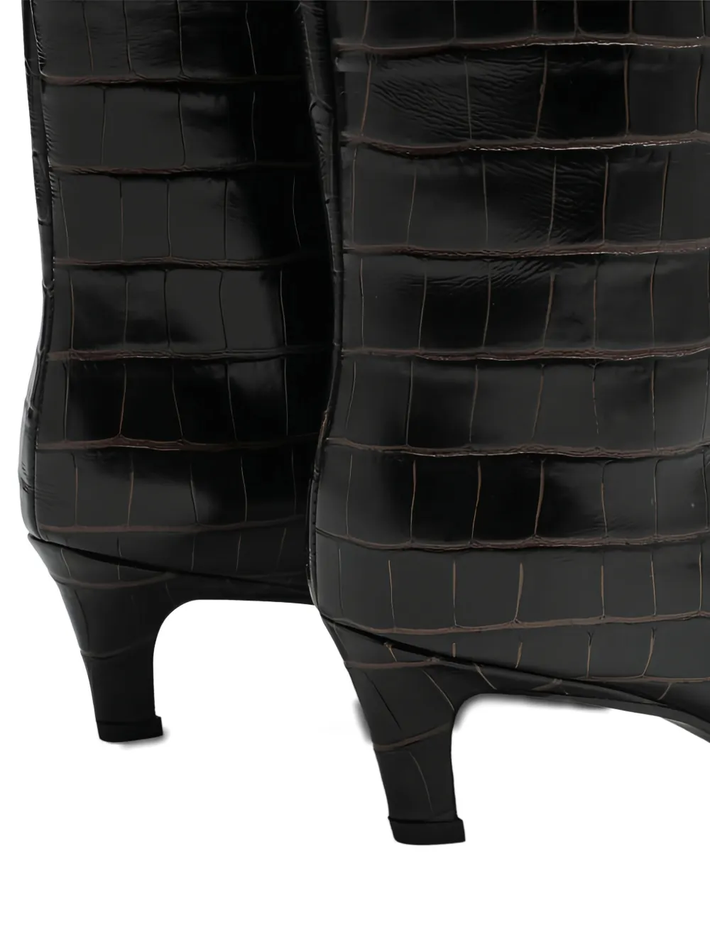 TOTEME croc-embossed knee-high boots Bruin