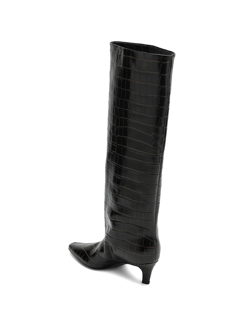 TOTEME croc-embossed knee-high boots Bruin