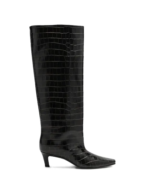 TOTEME botas altas con efecto de piel de cocodrilo
