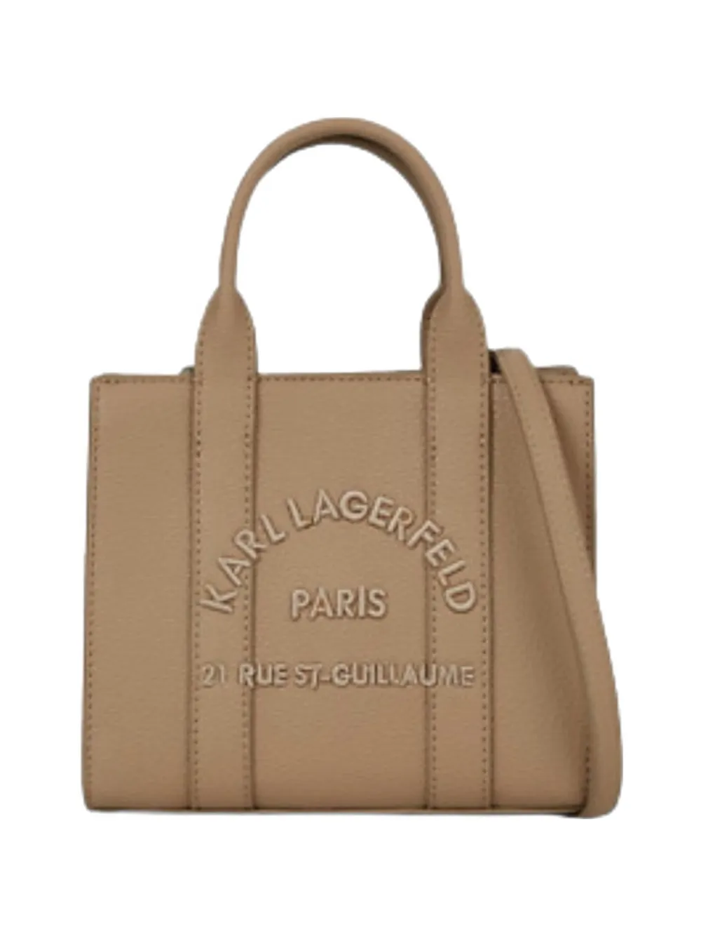 Karl Lagerfeld Borsa tote goffrata - Toni neutri