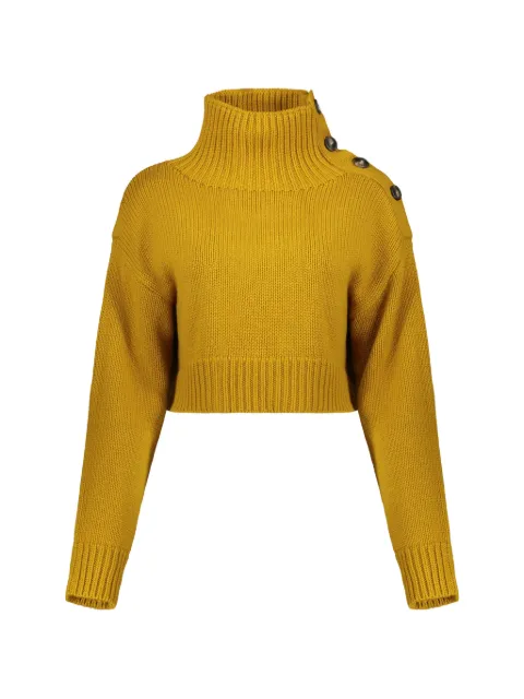 Yves Salomon — high-collar cropped sweater