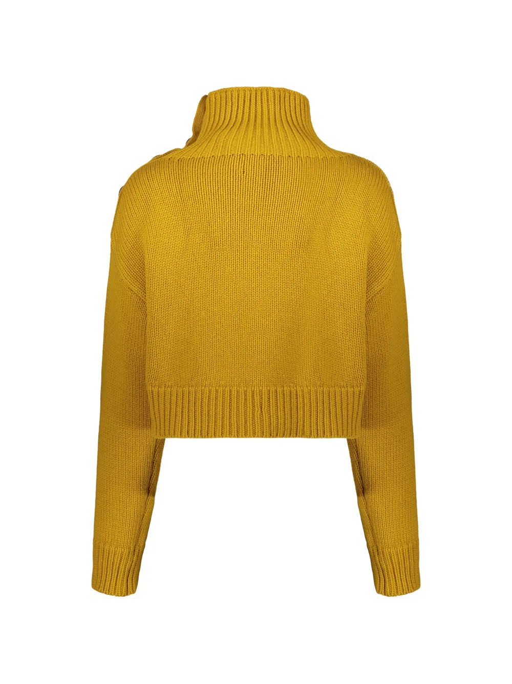 Yves Salomon Cropped trui met hoge kraag Geel